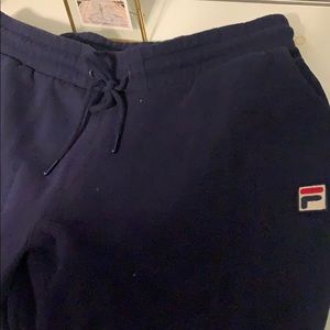 navy blue FILA joggers-women’s